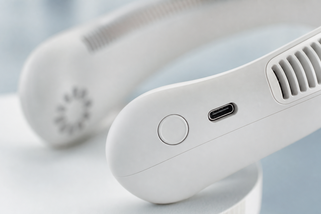 USB-C port and speed controls close-up